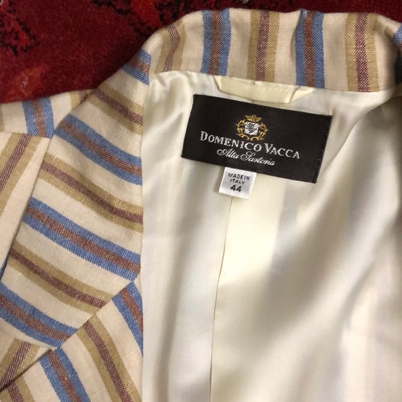 NWT DOMENICO VACCA LINEN COAT SIZE 44 - Picture 9 of 11